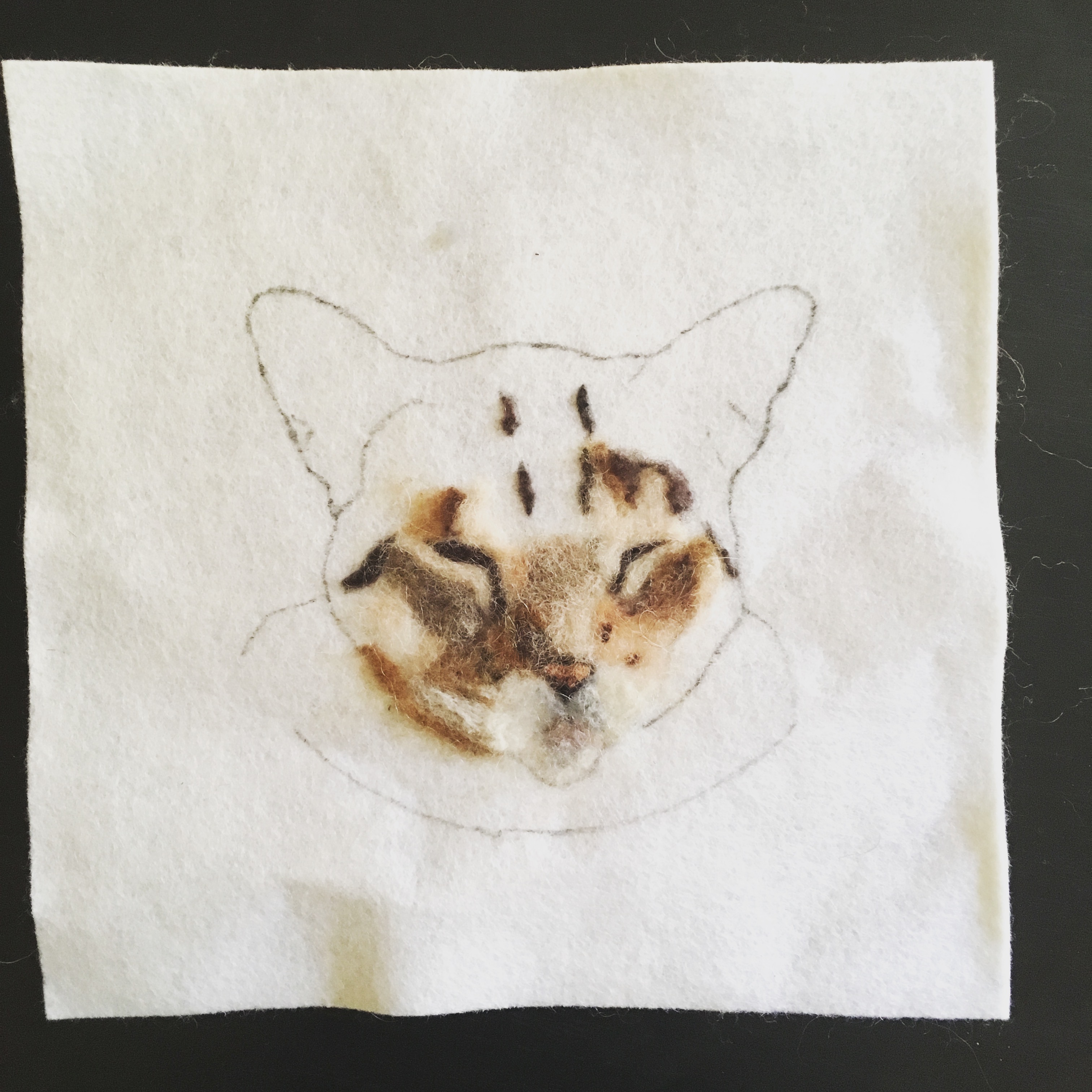 Painting with wool feltingandfiberstudio