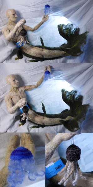 Mr. Mer gets a new little friend Part 1 – Felting and Fiber Studio